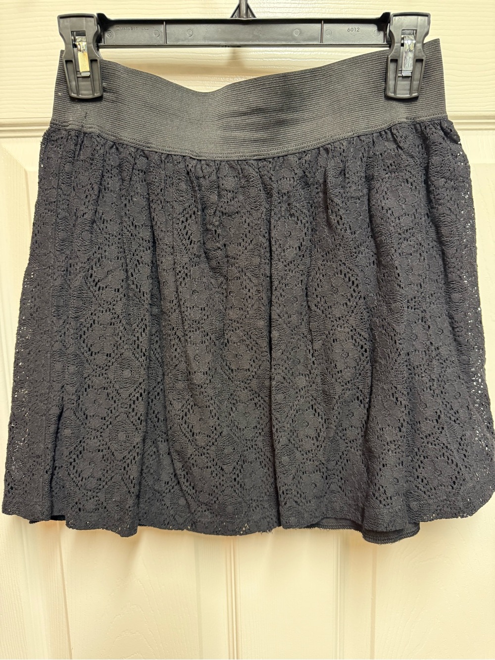 Y2K Tempted Black Lace Flare Mini Skirt Small NWT